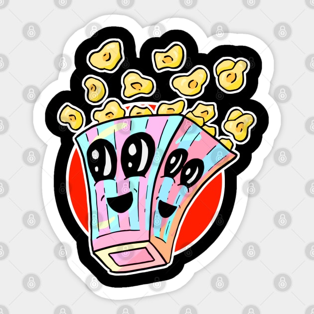 Sweet And Salty Popcorn Cartoon Sticker by Squeeb Creative